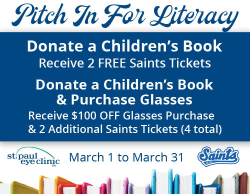 Pitch In For Literacy banner.