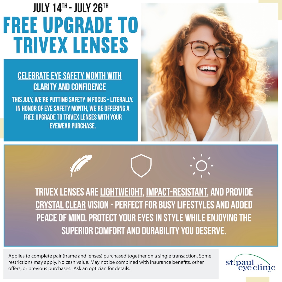 Free upgrade to Trivex lenses